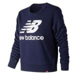 Sweat femme new balance wt91585pgm blue marine - coton et polyester - poignets rglables - taille us
