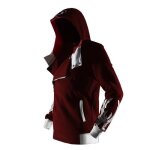 Sweat homme � capuche leoclotho - rouge - manches longues - zip closure
