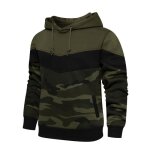 Sweat homme  capuche motif camouflage swaetshirt homme hip hop swaet - vert militaire
