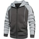 Sweat homme  capuche zipp veste poche manche longue dcontracte sport pour automne hiver
