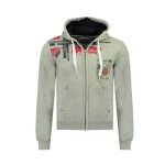 Sweat homme - geographical norway - fespote new - gris - capuche zipp�e - poches kangourou