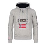 Sweat homme geographical norway gymclas - gris - manches longues - col capuche