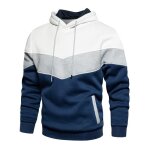 Sweat hommehip hop sweat a capuche hommemode poche kangourou sweatshirt homme - blanc bleu