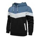Sweat hommehip hop sweat a capuche hommemode poche kangourou sweatshirt homme - bleu nior