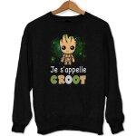 Sweat - je sappelle groot - noir - manches longues - col classique - adulte
