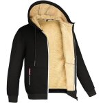 Sweats homme polaire sweat  capuche avec zippe hiver chaud paisse sherpa manches longues poche thermique ...