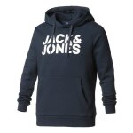 Sweat - jack & jones - corp - bleu - col capuche - manches longues