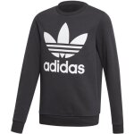 Sweat - shirt junior - adidas - trefoil crew - noir / blanc - manches longues - confortable en molleton ...