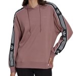 Sweat mauve femme adidas tape hoodie