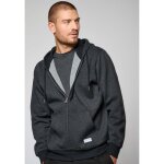Sweat noir homme - kaporal - byla - fermeture zipp�e - poches lat�rales - int�rieur molletonn�