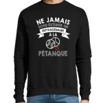 Sweat ptanque - collection pull passion sport activit s - homme - ne jamais sous - estimer un septuagnaire ...