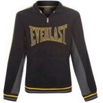 Sweat polaire - everlast - collector - noir - manches longues - zipp - bandes jaunes et grises