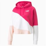 Sweats puma power cat hoodie beigeblancrose - femme / adulte