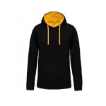 Sweat - shirt � capuche contrast�e kariban homme - noir / jaune