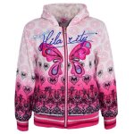 Sweat shirt à capuche pour enfants filles avec imprimé papillon - papillon - manches longues - rose Sweat shirt à capuche pour enfants filles avec imprimé papillon - papillon - manches longues - rose