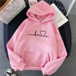 Sweat - shirt à capuche imprimé motif géométrique alphabet - vitata - hauts amples thermiques - rose ... Sweat - shirt à capuche imprimé motif géométrique alphabet - vitata - hauts amples thermiques - rose ...