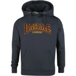 Sweat - shirt � capuche - lonsdale london - ll002 - bleu - 80% coton - manches longues