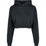 Sweat - shirt � capuche - urban classics - sweat court oversize - noir - femme - manches longues