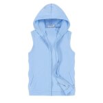 Sweat - shirt capuche sans manches homme veste en jeans sans manches homme gilet sans manches hommebleu ...