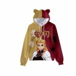 Sweat - shirt à capuche vitata - demon slayer - oreilles de chat - jaune - adulte / enfant Sweat - shirt à capuche vitata - demon slayer - oreilles de chat - jaune - adulte / enfant