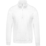 Sweat - shirt col zipp kariban - blanc