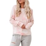 Sweat shirt femme - leoclotho - tie - dye manches longues - col rond - coton pissage