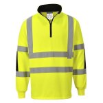 Sweat shirt haute visibilit portwest rugby xenon - jaune fluo
