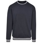 Sweat shirt homme - by104 - bleu marine - manches longues - col arrondi