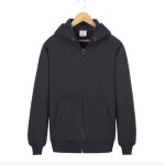 Sweat - shirt homme � capuche molleton int�rieur de sport casual veste de baseball - noir