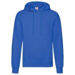 Sweat - shirt homme fruit of the loom 62 - 208 - 0 bleu roi - manches mont�es et capuche � double �paisseur ...