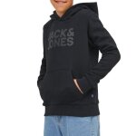 Sweat - shirt - jack & jones - essentials corp logo - noir - manches longues - col arrondi
