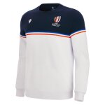 Sweat - shirt macron - france rugby world cup 2023 officiel - blanc - manches longues - homme