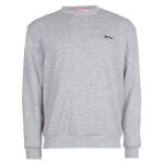 Sweat - shirt polaire - slazenger - gris - manches longues - col rond - doublure douce