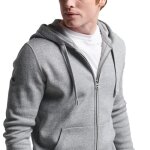 Sweat superdry homme style gris coton