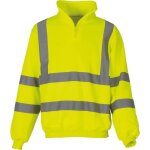 Sweat - shirt de travail col zipp� haute visibilit� yoko - jaune