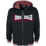 Sweat - shirt zippé à capuche - lonsdale london - nateby - noir - 80% coton - manches longues Sweat - shirt zippé à capuche - lonsdale london - nateby - noir - 80% coton - manches longues