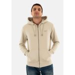 Sweat superdry essential logo zip 1lc light stone beige