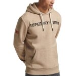 Sweat superdry workwear logo beige homme
