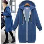 Sweat zipp  capuche femme manteau hiver long . . .