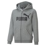 Sweat zippé à capuche - puma - ess big logo - noir - manches longues - poche kangourou Sweat zippé à capuche - puma - ess big logo - noir - manches longues - poche kangourou