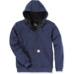 Carhartt windfighter sweat zipp� � capuche d�perlant bleu marine - doublure micropolaire