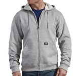 Sweat zipp - dickies - gris - homme - manches longues - col capuche