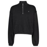 Sweat zipp - tommy jeans - femme - col roul - manches longues - noir