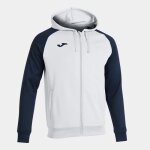 Sweatshirt � capuche joma academy iv - homme - blanc / bleu marine - manches longues - football