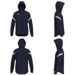 Sweatshirt � capuche zipp� - dolve - bleu - tissu interlock - coupe ajust�e