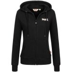 Sweatshirt  capuche zipp femme lonsdale calder vale - black - xs