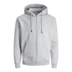 Jack & jones sweat zipp� � capuche jjebradley gris homme