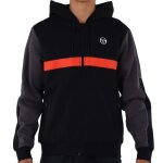 Sweatshirt  capuche zipp sergio tacchini ginnico noir et gris. - xxl
