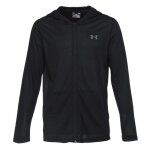 Sweatshirt à capuche zippé threadborne fitted - under armour - homme - noir Sweatshirt à capuche zippé threadborne fitted - under armour - homme - noir