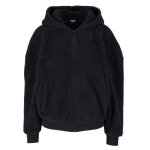 Sweatshirt  capuche zipp - urban classics - oversize sherpa - noir - femme - manches longues